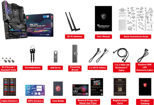 MSI MPG Z590 GAMING EDGE WIFI ATX Motherboard for Intel LGA1200 CPUs