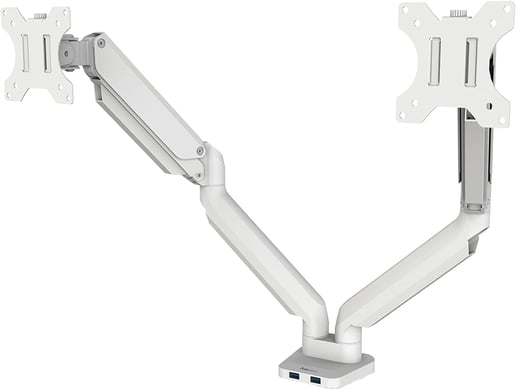Fellowes Platinum Series Dual Monitor Arm in White
