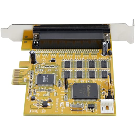 StarTech.com 8-Port PCI Express RS232 Serial Adapter Card - PCIe RS232 Serial Card - 16C1050 UART - Multiport Serial DB9 Controller/Expansion Card - 15kV ESD Protection - Windows & Linux