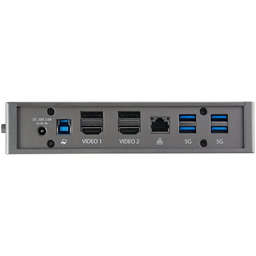 StarTech.com USB-C USB-A Dock - Hybrid Universal USB 3.0 Docking Station for USB-C or USB-A Laptop - Dual Monitor 4K 60Hz HDMI/DisplayPort - 6x USB-A, GbE - USB 3.1 Gen 1 - Windows/Mac