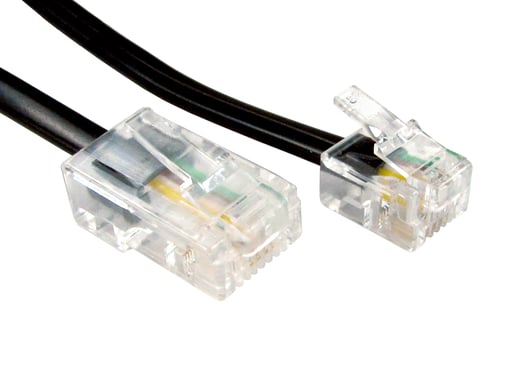 1m RJ45 - RJ11 Cable (Black)