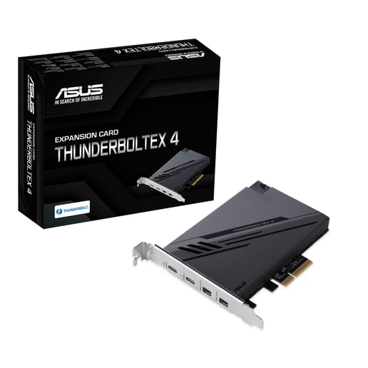 Asus ThunderboltEX 4 Card PCI Express 2 x Thunderbolt 4 (USB-C) 2 x Mini DisplayPort In TBT Header USB 2.0 Header