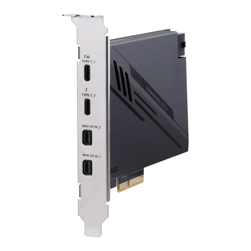 Asus ThunderboltEX 4 Card PCI Express 2 x Thunderbolt 4 (USB-C) 2 x Mini DisplayPort In TBT Header USB 2.0 Header