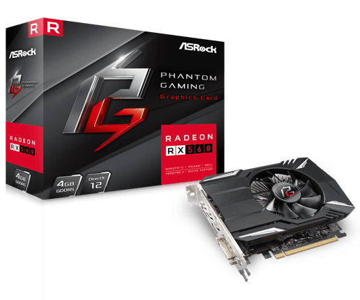 ASRock Radeon RX 560 Phantom Edition 4GB Graphics Card