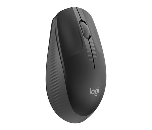 Logitech M190 Full-size Wireless Mouse in Charcoal