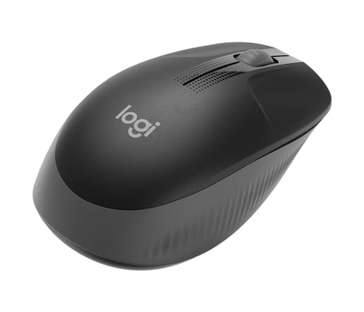 Logitech M190 Full-size Wireless Mouse in Charcoal