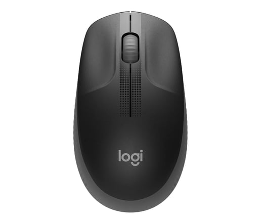 Logitech M190 Full-size Wireless Mouse in Charcoal
