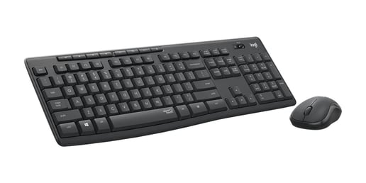 Logitech MK295 Silent Wireless Combo Keyboard and Mouse in Graphite, UK