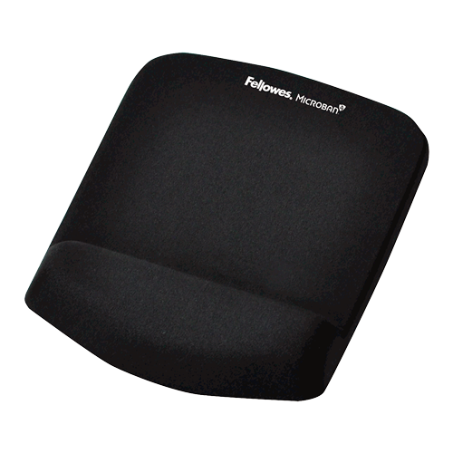 Fellowes PlushTouch Mousepad Wrist Support - Black