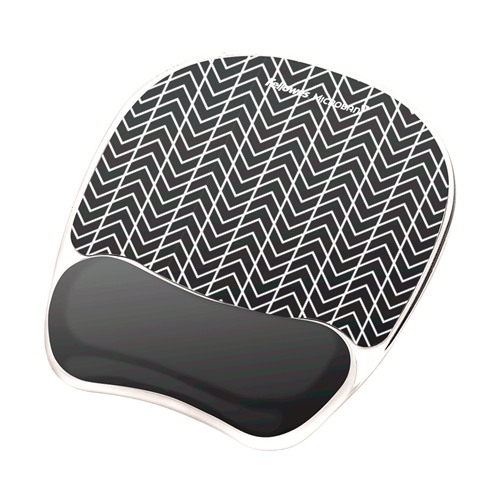 Fellowes Photo Gel Mousepad Wrist Support - Chevron