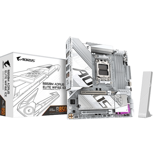 Gigabyte B850M AORUS ELITE WIFI6E ICE mATX Motherboard for AMD Socket AM5 CPUs