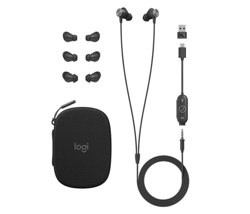 Logitech Zone Wired Earbuds - Teams Version in Graphite