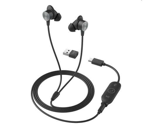 Logitech Zone Wired Earbuds - Teams Version in Graphite