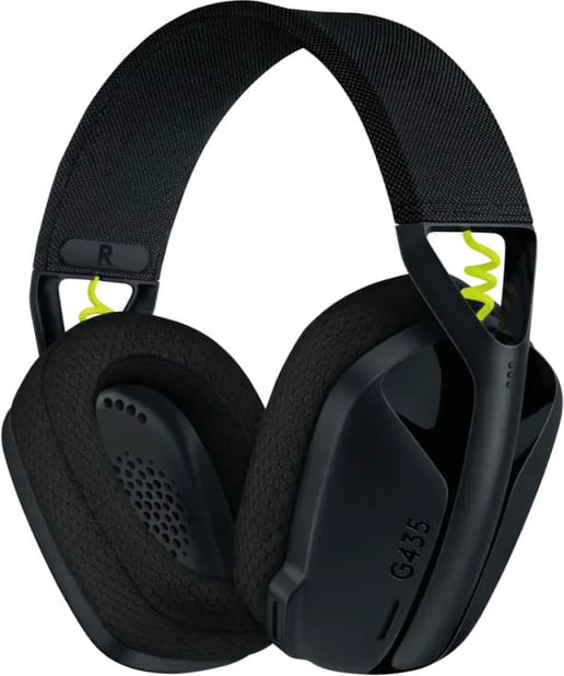 Logitech G435 LIGHTSPEED Wireless Gaming Headset in Black and Neon Yellow