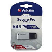 64GB Verbatim Store 'n' Go Secure Pro USB 3.0 Flash Drive