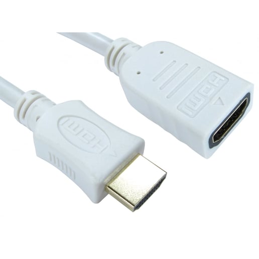 Cables Direct 5m HDMI 1.4 High Speed with Ethernet Extension Cable in White