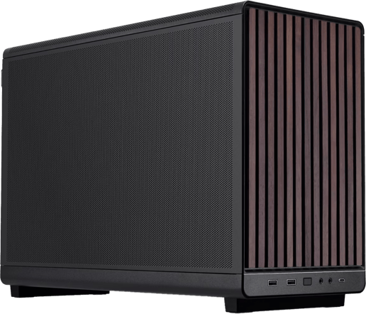 Lian Li A3-mATX Wood Edition Mini Tower Case - Black 