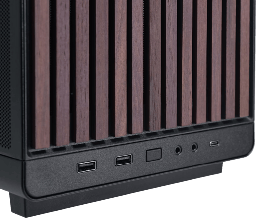Lian Li A3-mATX Wood Edition Mini Tower Case - Black 