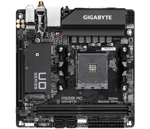 Gigabyte A520I AC ITX Motherboard for AMD AM4 CPUs