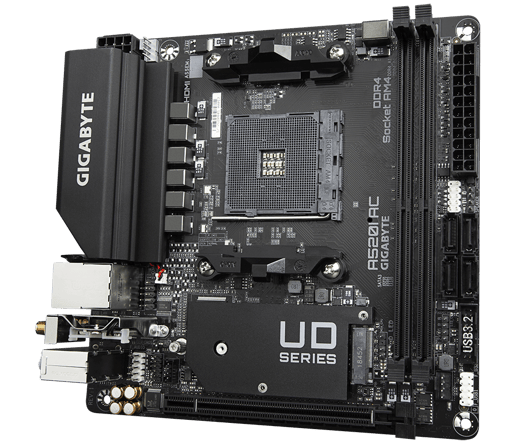 Gigabyte A520I AC ITX Motherboard for AMD AM4 CPUs