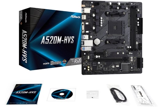 ASRock A520M-HVS mATX Motherboard for AMD AM4 CPUs