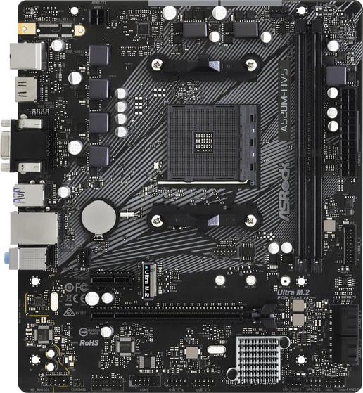 ASRock A520M-HVS mATX Motherboard for AMD AM4 CPUs