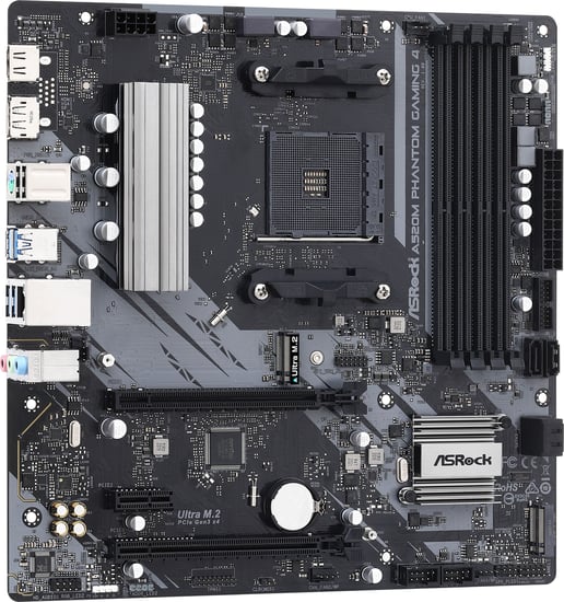 ASRock A520M Phantom Gaming 4 mATX Motherboard for AMD Socket AM4 CPUs