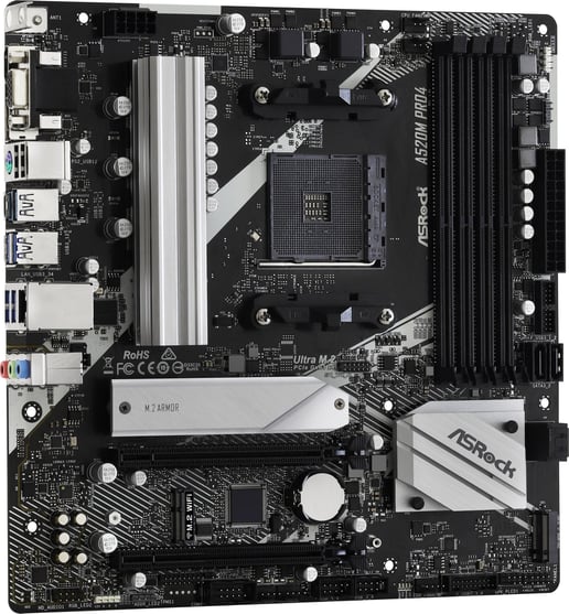 ASRock A520M Pro4 mATX Motherboard for AMD AM4 CPUs