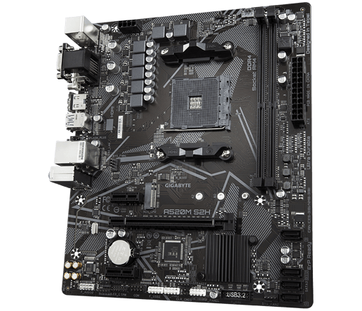 Gigabyte A520M S2H mATX Motherboard for AMD Socket AM4 CPUs