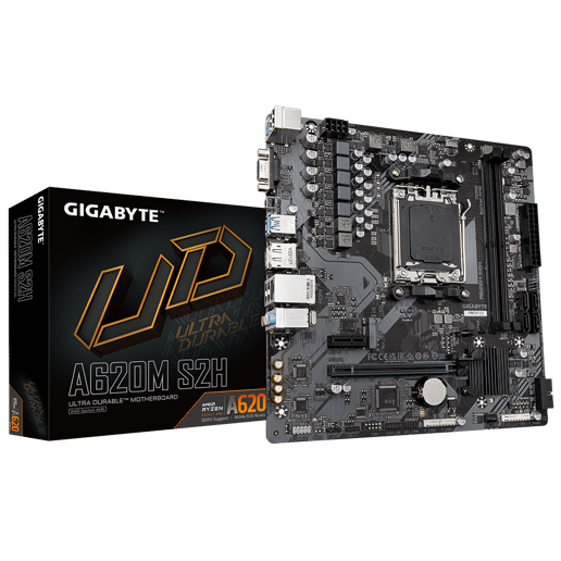 Gigabyte A620M S2H mATX Motherboard for AMD AM5 CPUs