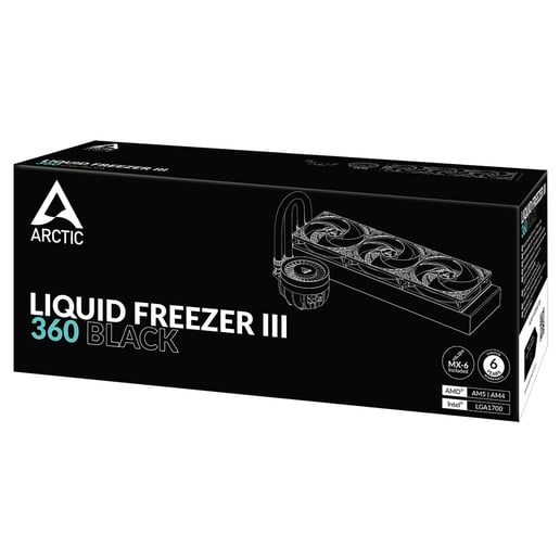 Arctic Liquid Freezer III 360 Multi Compatible All-in-One 360mm CPU Water Cooler in Black
