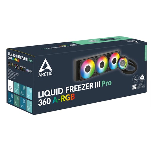 Arctic Liquid Freezer III Pro 360 A-RGB Multi Compatible All-in-One CPU Water Cooler with A-RGB
