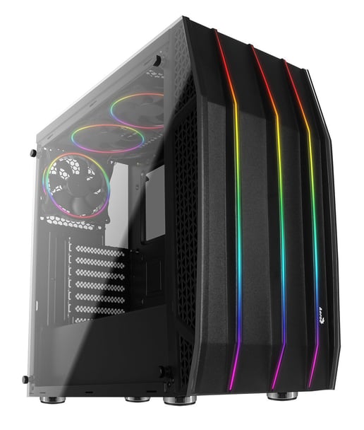 Aero Cool Klaw Mid Tower Gaming Case - Black USB 3.0