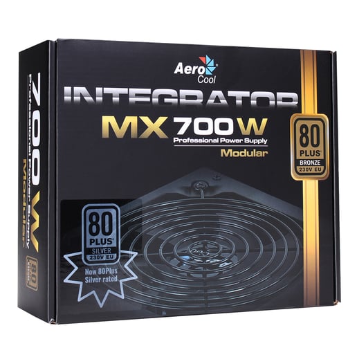 Aero Cool Integrator 700W Semi-Modular Power Supply 80 Plus Silver