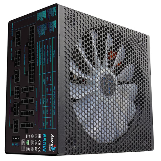 Aero Cool Project 7 P650 650W Modular Power Supply 80 Plus Platinum