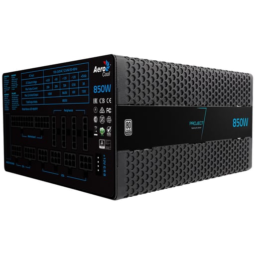 Aero Cool Project 7 P850 850W Modular Power Supply 80 Plus Platinum