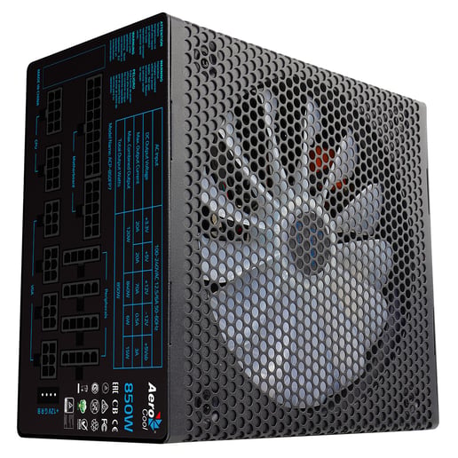 Aero Cool Project 7 P850 850W Modular Power Supply 80 Plus Platinum