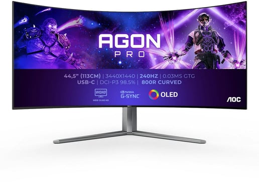 AOC AGON PRO AG456UCZD 45" UltraWide Curved Gaming Monitor - OLED, 1000 nits, DP