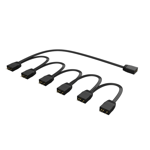 Akasa 1 to 6 Addressable RGB Splitter Cable