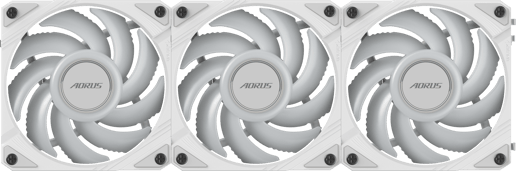 Gigabyte AORUS EZ Chain Fan 120 ICE Triple Pack of 120mm ARGB Case Fans in White