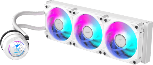 Gigabyte AORUS WATERFORCE II 360 ICE All-in-One 360mm Liquid CPU Cooler in White