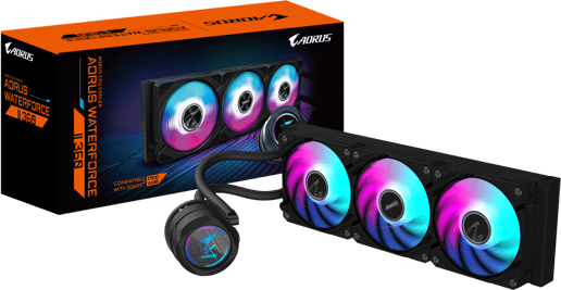 Gigabyte AORUS WATERFORCE II 360 All-in-One 360mm Liquid CPU Cooler in Black