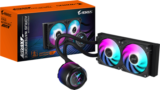 Gigabyte AORUS WATERFORCE X II 240 All-in-One 240mm Liquid CPU Cooler in Black