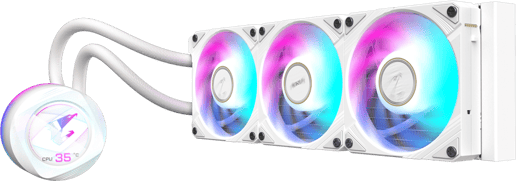 Gigabyte AORUS WATERFORCE X II 360 ICE All-in-One 360mm Liquid CPU Cooler in White