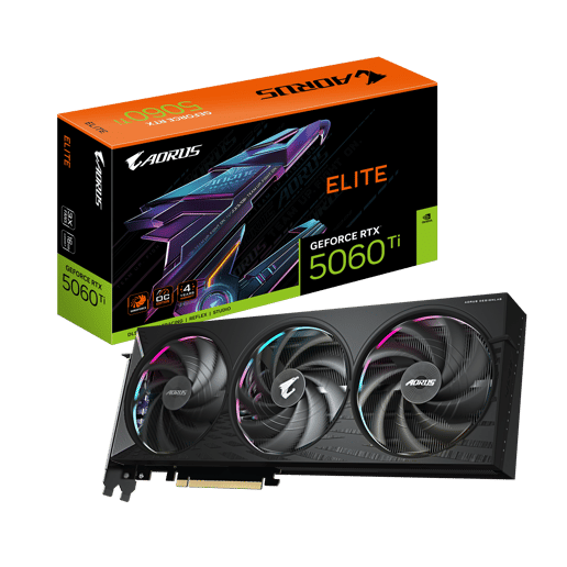Gigabyte GeForce RTX 5060 Ti Aorus Elite OC 16GB GDDR7 Graphics Card