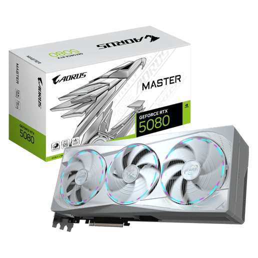 Gigabyte GeForce RTX 5080 AORUS MASTER ICE OC 16GB GDDR7 Graphics Card