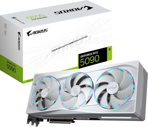 Gigabyte GeForce RTX 5090 AORUS STEALTH ICE OC 32GB GDDR7 Graphics Card