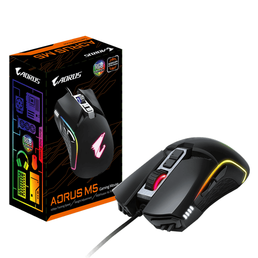 Gigabyte AORUS M5 USB Gaming Mouse with RGB Fusion Support