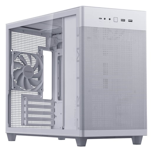 ASUS Prime AP201 TG Mid Tower Case - White 
