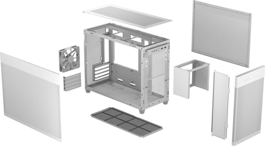 ASUS Prime AP201 Mid Tower Case - White 